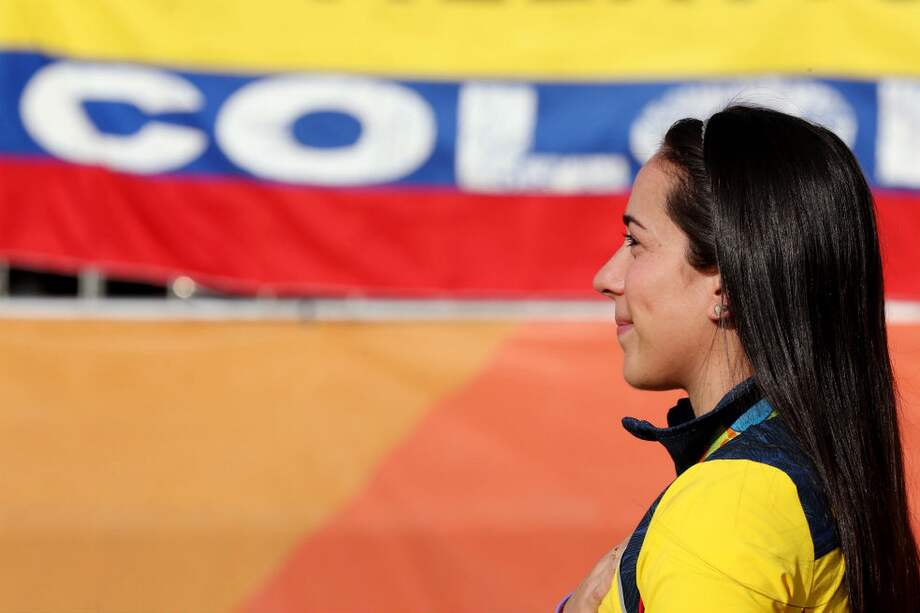 Mariana Pajón, bicicrosista antioqueña. / AFP