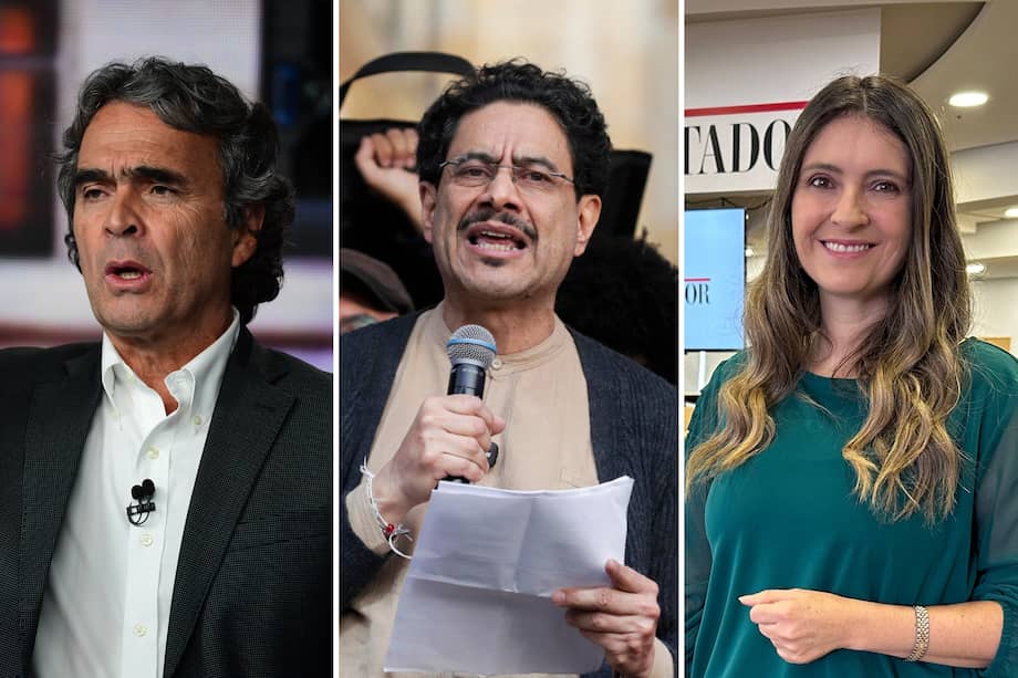 Candidatos Sergio Fajardo, Iván Cepeda y Paloma Valencia.