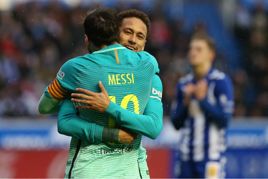 Messi anotó uno de los seis goles. / AFP