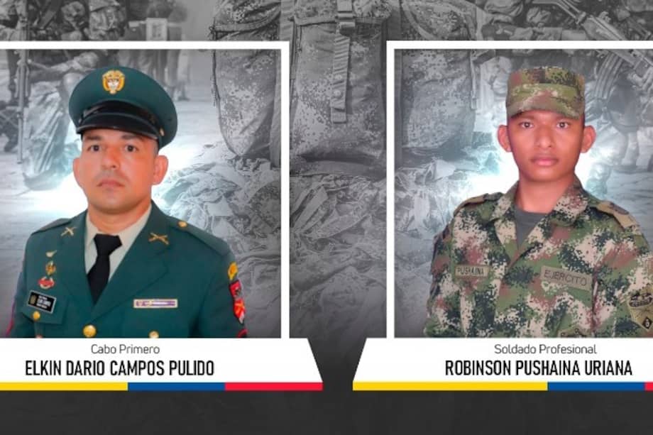 Se trata del Cabo Primero Elkin Campos Pulido y el Soldado Profesional Robinson Pushaina Uriana.