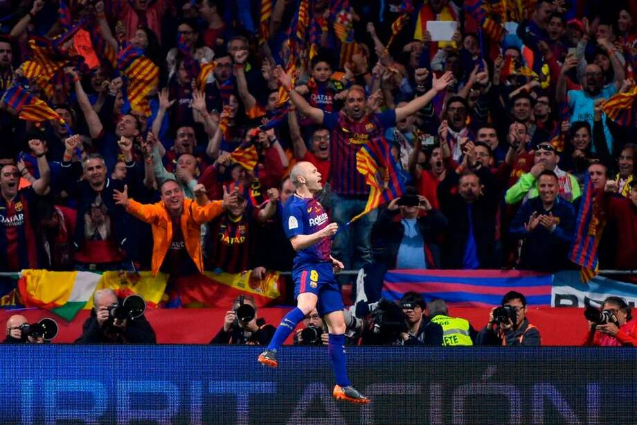 Andrés Iniesta, ídolo del Barcelona. / AFP