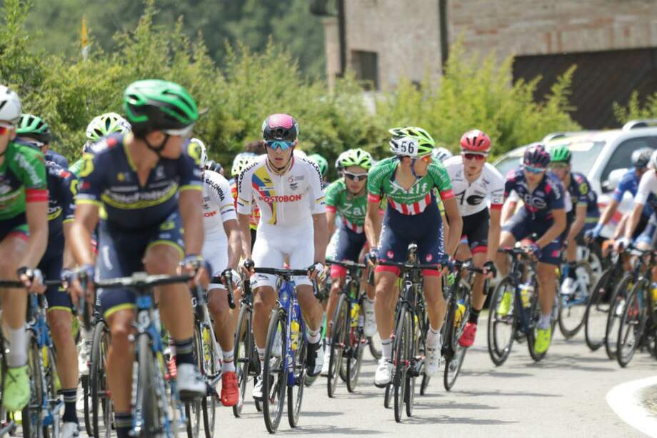 Wilmar Paredes (centro) encabezará el equipo nacional. / Fedeciclismo