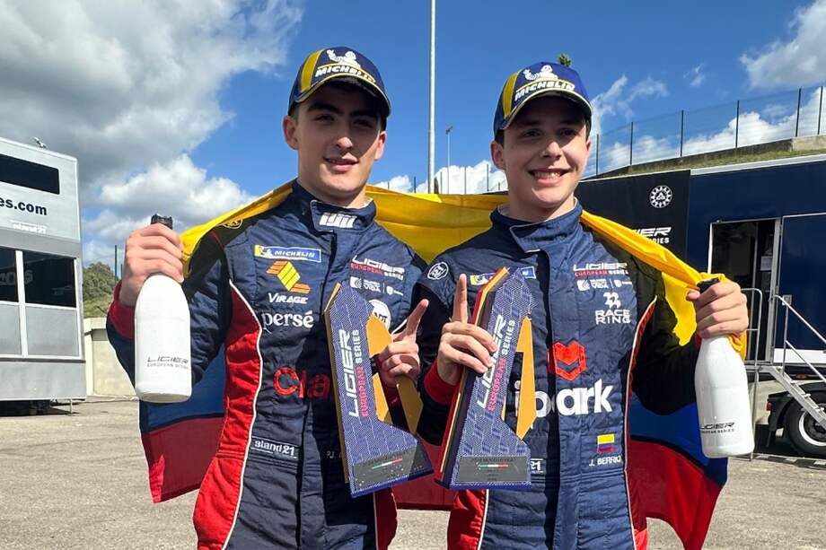 Los pilotos colombianos Pedro Juan Moreno y Jerónimo Berrío, ganadores en Mugello.