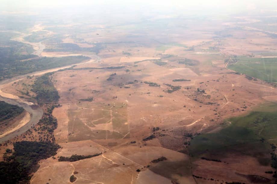 Panorámica de Paz de Ariporo (Casanare), captada en un sobrevuelo realizado por el Ministerio de Ambiente. / Ministerio de Ambiente