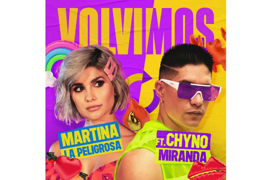 Martina La Peligrosa regresa con su nueva canción “Volvimos”, en colaboración con el talentoso cantante de música urbana Chyno Miranda. / Cortesía