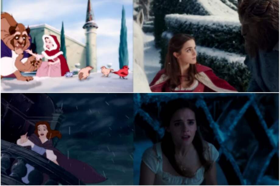 Bestia (Dan Stevens) y Bella (Emma Watson).