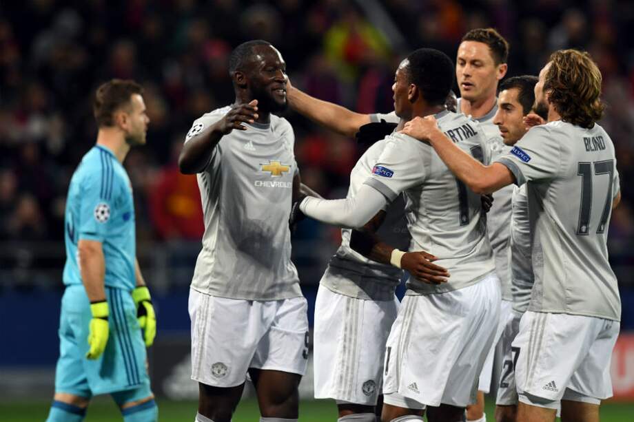 Martial celebra el segundo gol del United en el Stadion CSKA de Moscú. / AFP