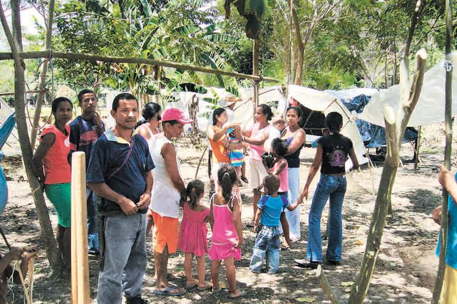 Reclamantes de tierras de la hacienda Las Pavas, en el sur de Bolívar. / Archivo