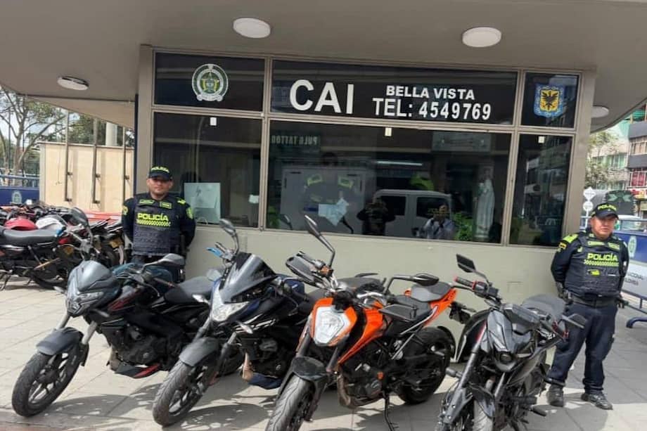Las motocicletas recuperadas tenían reportes de hurto en distintos puntos de Bogotá y fueron halladas en el barrio Las Palmitas, en Kennedy.