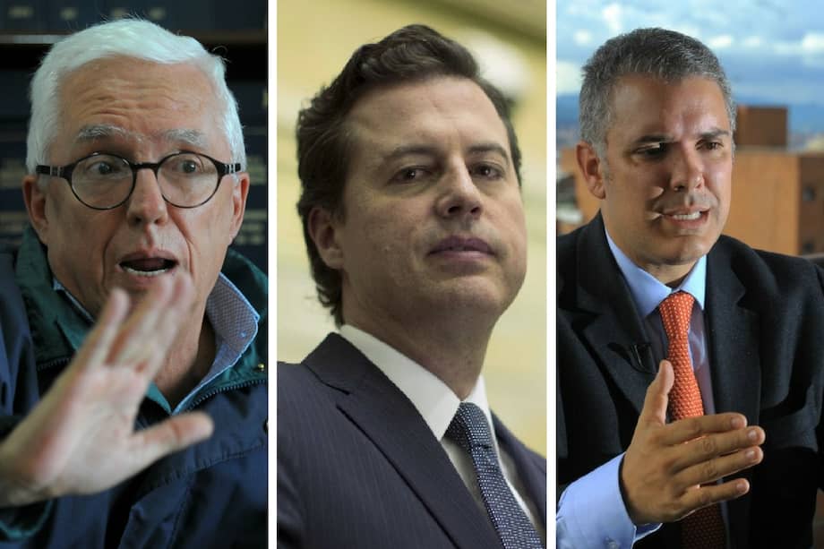 De izquierda a derecha los precandidatos a las elecciones presidenciales 2018 Jorge Robledo, por el Polo Democrático, Juan Manuel Galán, por el Partido Liberal e Iván Duque, por el Centro Democrático. / Cortesía - Archivo El Espectador.