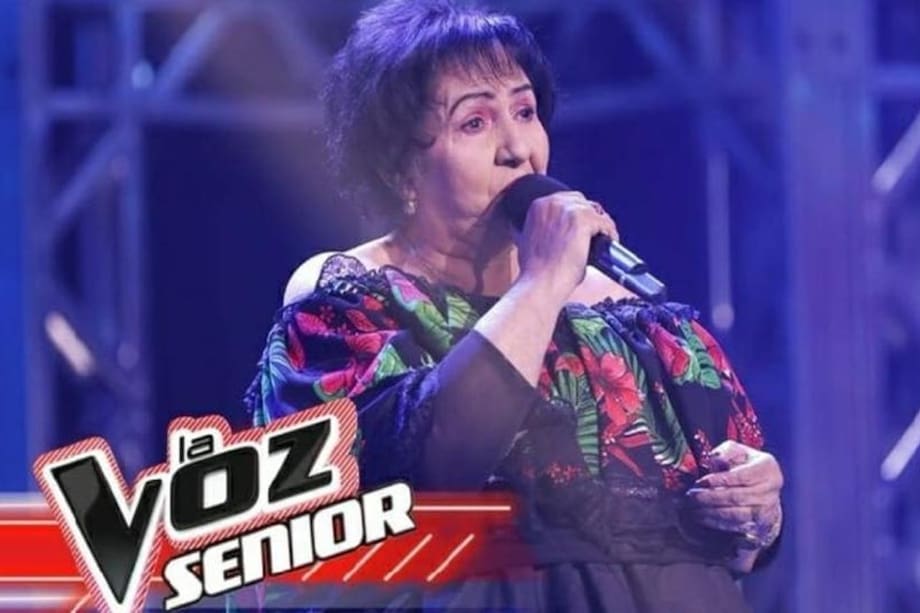 María Nelfi durante una gala de "La voz senior".