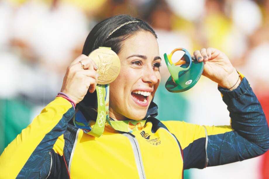Mariana Pajón, la más exitosa de nuestra historia olímpica, doble medallista dorada. / EFE
