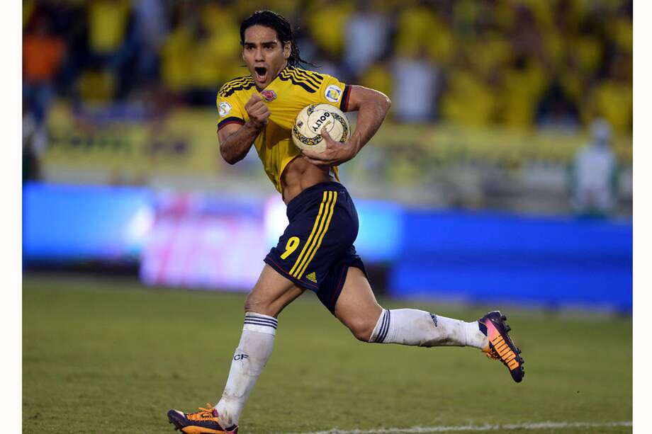 El delantero colombiano Radamel Falcao García, goleador de la selección en estas eliminatorias.