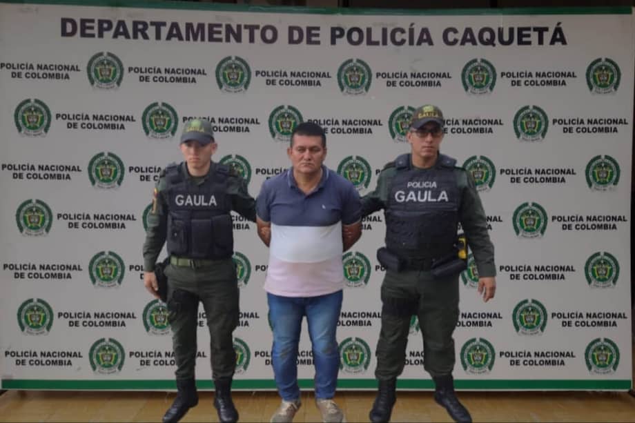 José Iván Suaza, concejal de San Vicente del Caguán, es señalado de participar del entramado extorsivo de las disidencias de las Farc. / Cortesia Gaula