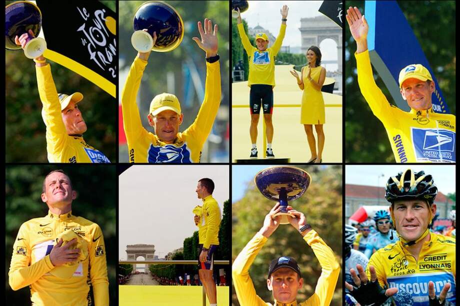 Lance Armstrong y sus momentos de gloria.