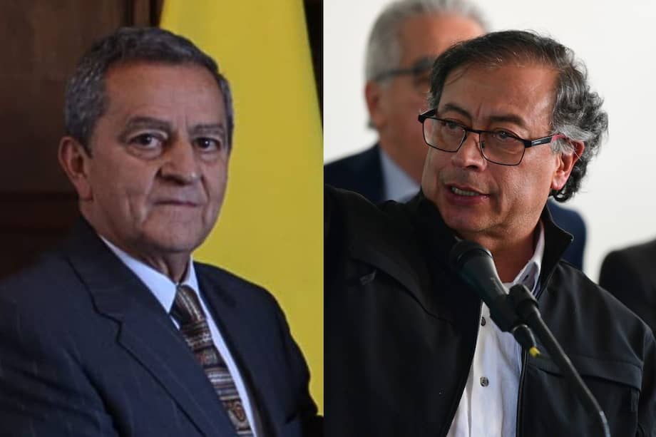 Secretario General de la Cancillería, Jose Antonio Salazar, y el presidente Gustavo Petro.