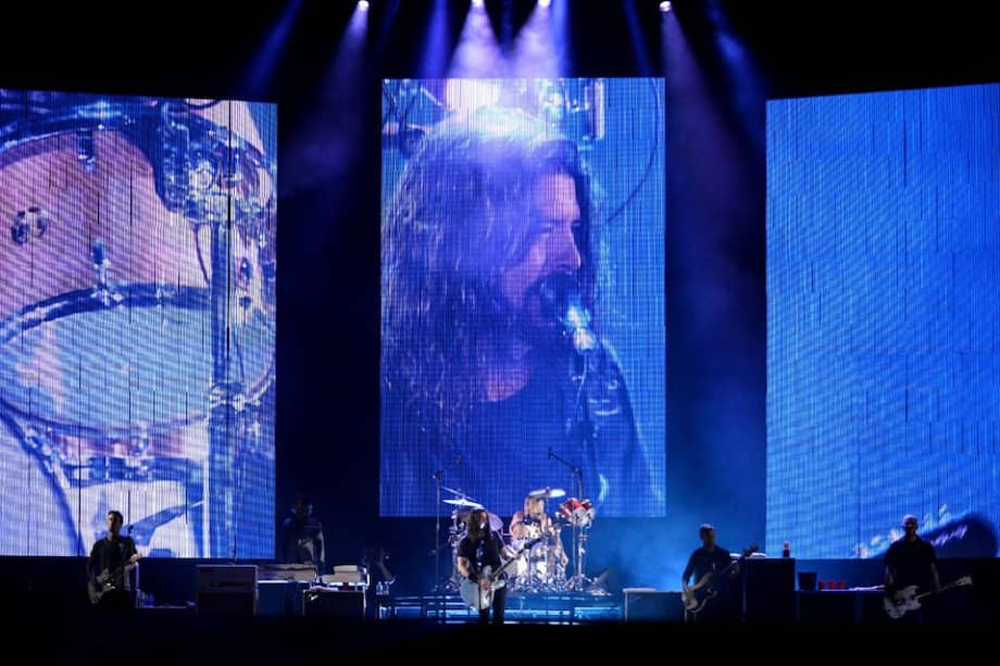 Foo Fighters durante su concierto en Bogotá. / Pamela Aristizábal / El Espectador
