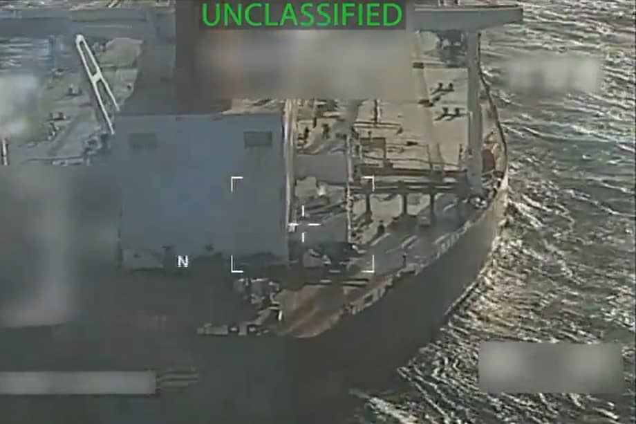 Captura de video tomada de la cuenta en X @AGPamBondi de la fiscal general de EE.UU. Pamela Bondi. Estados Unidos incautó el martes un petrolero frente a las costas de Venezuela en un espectacular macrooperativo militar que marca un nuevo episodio en la escalada de tensión entre Washington y Caracas.