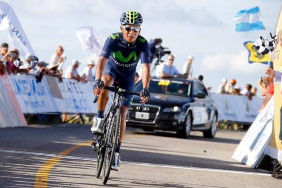 Nairo Quintana, segundo en la tercera etapa de la Ruta del Sur. Foto: AFP