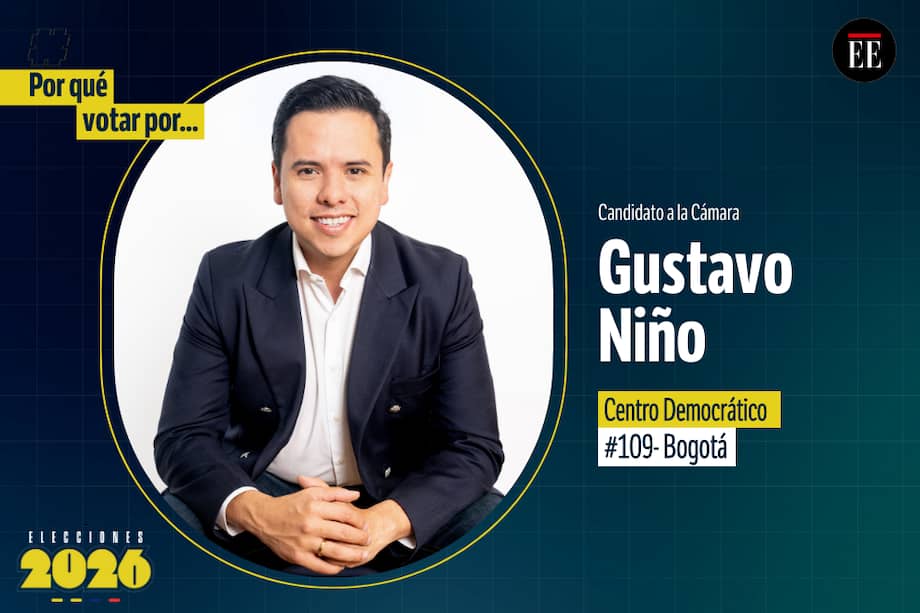 Gustavo Niño es candidato a la Cámara por Bogotá. Es del Centro Democrático.