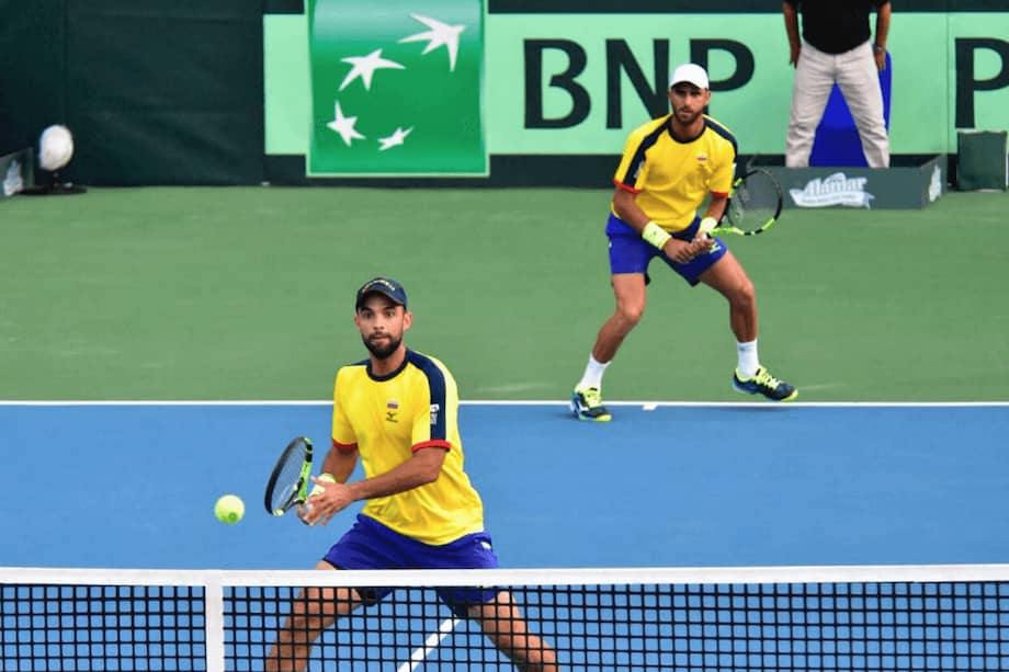 Juan Sebastián Cabal hará dupla con Robert Farah en el enfrentamiento ante Suecia por el Grupo Mundial de la Copa Davis. / Fedecoltenis