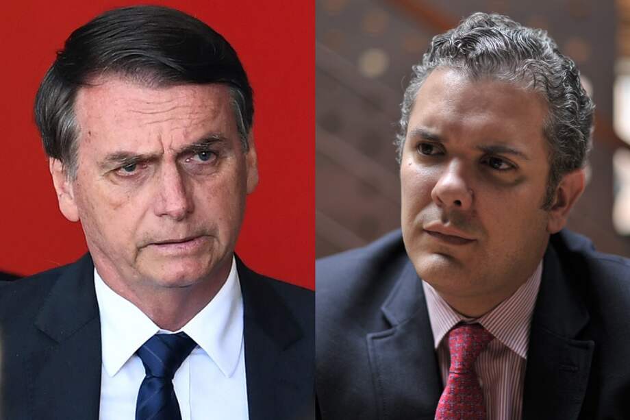 Presidentes de Brasil y Colombia, Jair Bolsonaro e Iván Duque. / Agencia AFP y Archivo.
