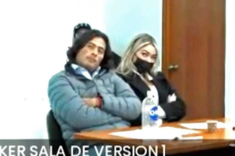 Captura de pantalla durante una audiencia de imputación de Nicolás Petro Burgos, hijo mayor del presidente colombiano, Gustavo Petro, y su exesposa, Daysuris Vásquez, en Bogotá (Colombia)