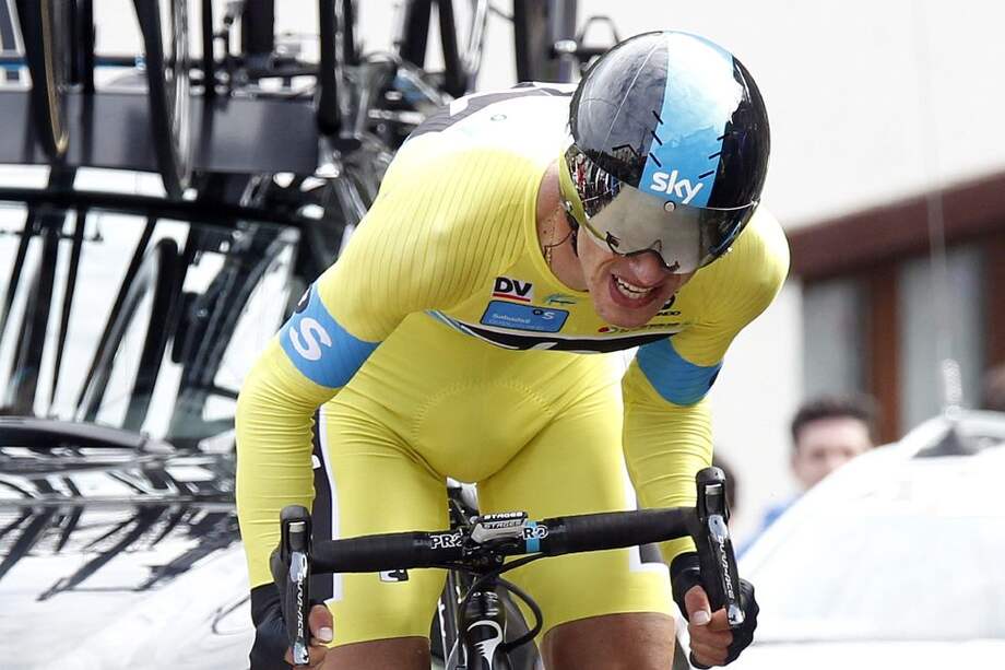 Sergio Luis Henao, pedalista del equipo Sky. / AFP