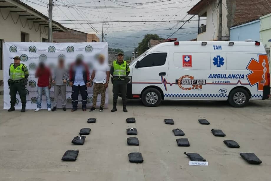 Los capturados serán judicializados por los delitos de tráfico, fabricación y porte de estupefacientes. / Policía del Valle