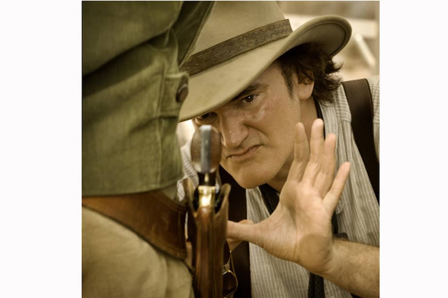 Tarantino durante el rodaje de ‘Django desencadenado’. / AFP