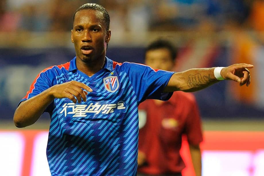 Didier Drogba en su paso por el Shanghai Shenhua de China. / AFP