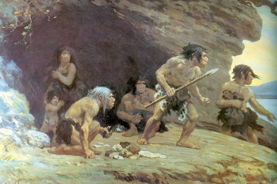 FAmilia neandertal de Charles R. Knight - 1920 / Wikipedia