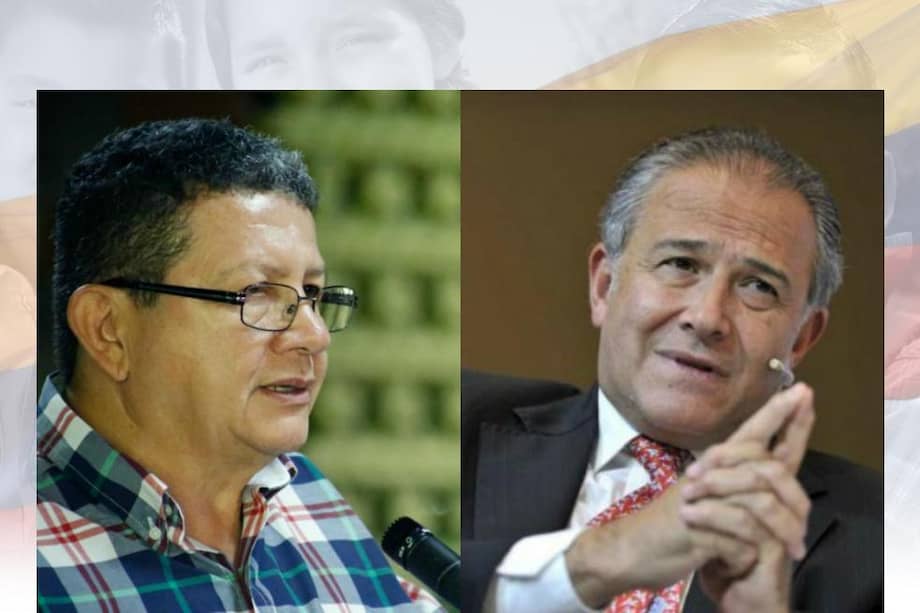 El general Óscar Naranjo, por parte del Gobierno, y Pablo Catatumbo, comandante de las Farc, negociaron el fin del paramilitarismo y la seguridad de los exguerrilleros./ Archivo