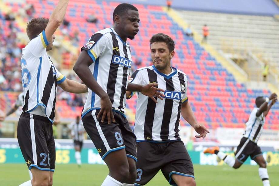 Duván Zapata marcó el segundo tanto en la victoria del Udinese. Foto: EFE