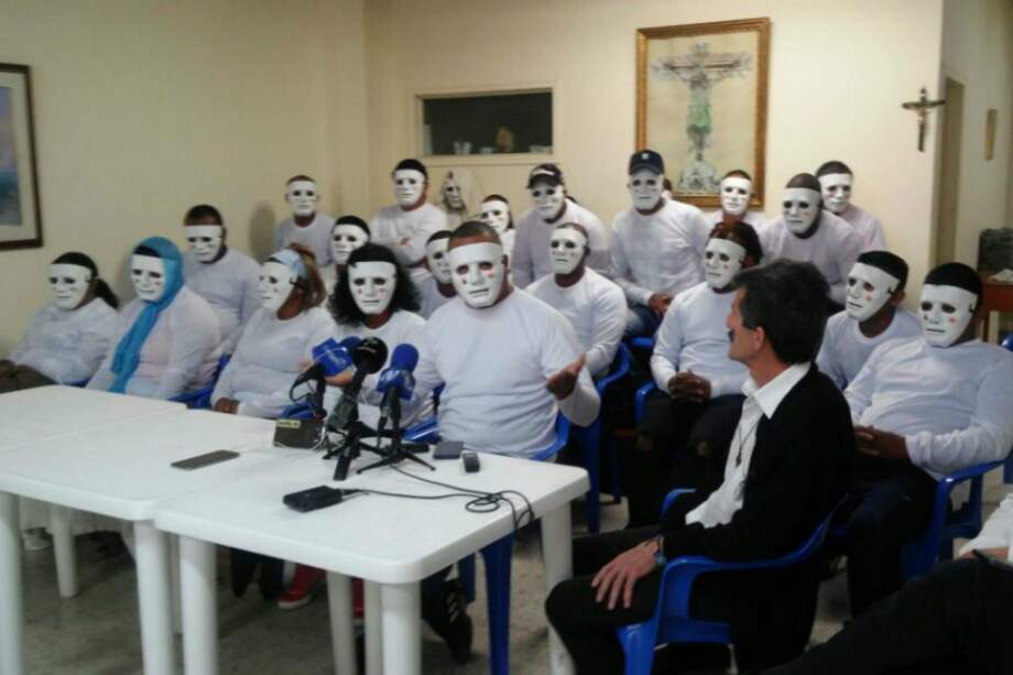 La indumentaria que usaron los líderes da cuenta de sus problemas de seguridad. / Nicolás Sánchez A.