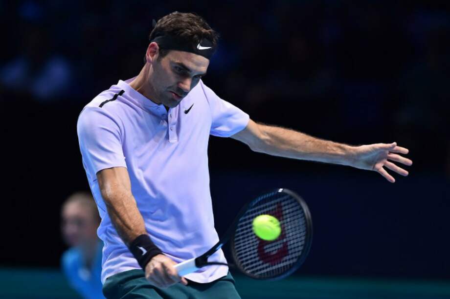 Federes, este martes, en el partido contra Alexander Zverev. / AFP