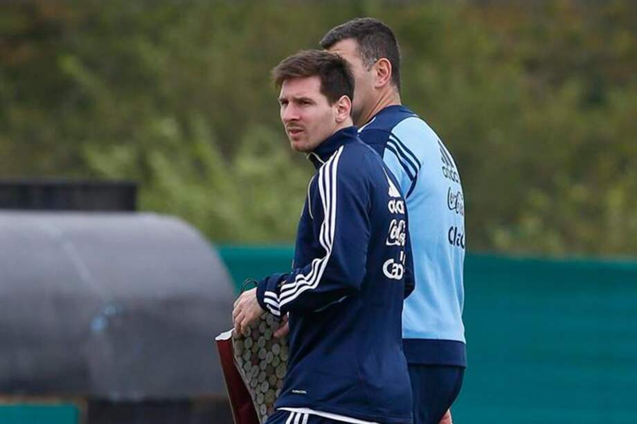 Lionel Messi realiza acondicionamiento físico con la selección de Argentina. / AFP
