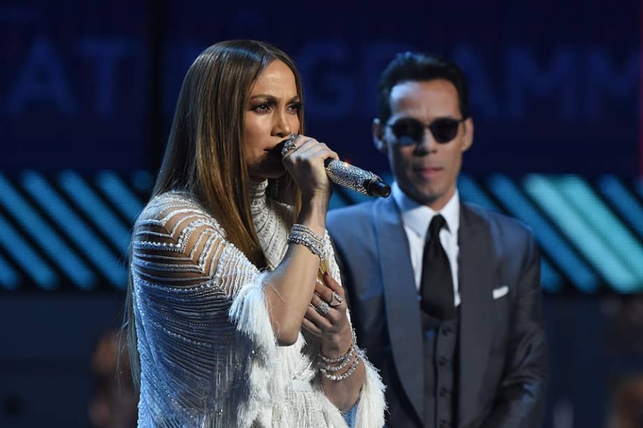Jennifer Lopez y Marc Anthony en los Grammy Latino 2016. / AFP