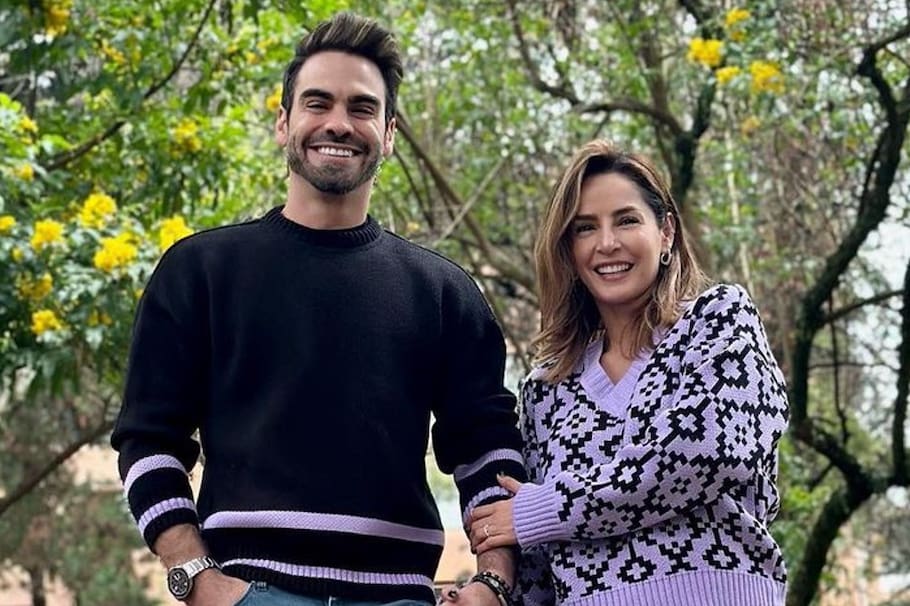 Carmen Villalobos y su novio Frederik Oldenburg.