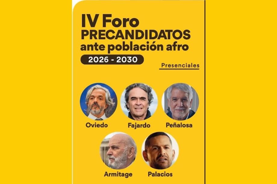 Los candidatos Juan Daniel Oviedo, Sergio Fajardo, Enrique Peñalosa, Mauricio Armitage y Daniel Palacios estarán este 9 de diciembre en el foro que, desde Cali, se organiza con la población afro.