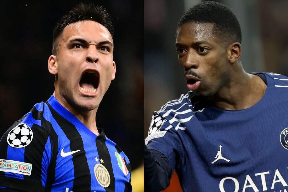 Lautaro Martínez (izq.) es el máximo referente de Inter de Milán, como Ousmane Dembélé es el de PSG.