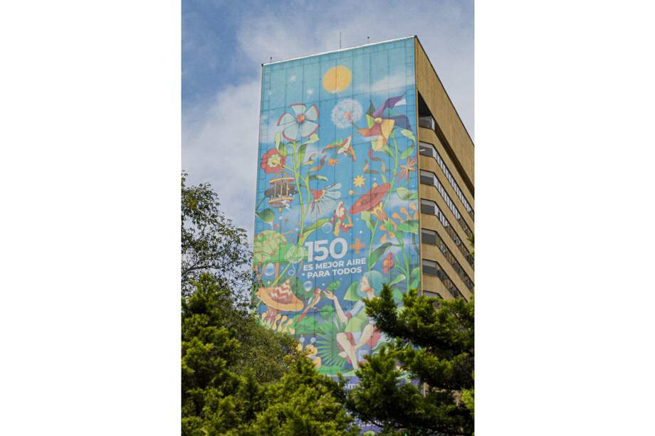 Una de las 16 vallas instaladas por el Banco de Bogotá.