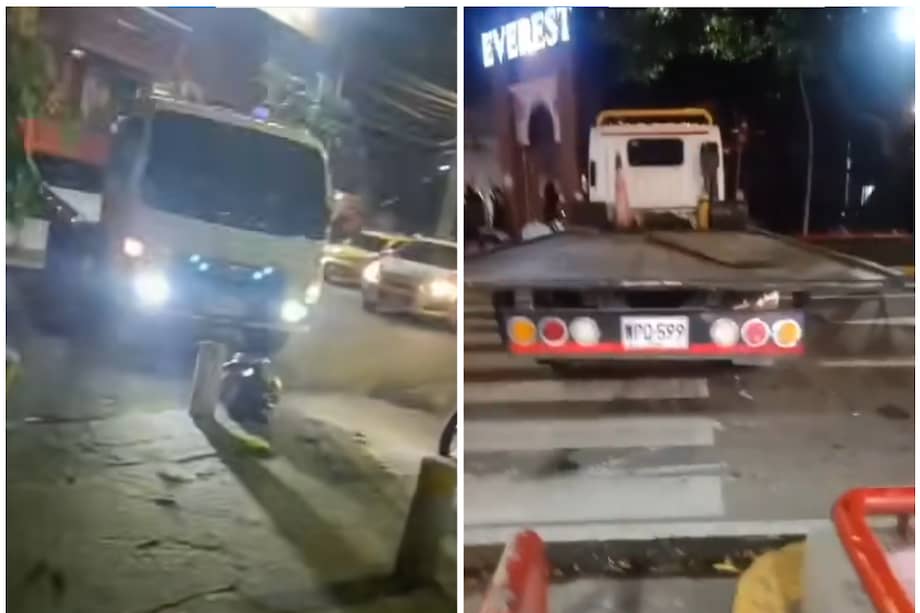 Los agentes de tránsito ubicaron la grúa en plena avenida Sexta