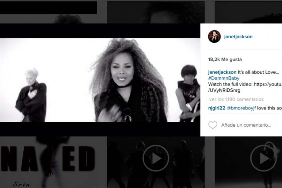 Post de Janet Jackson en Instagram.