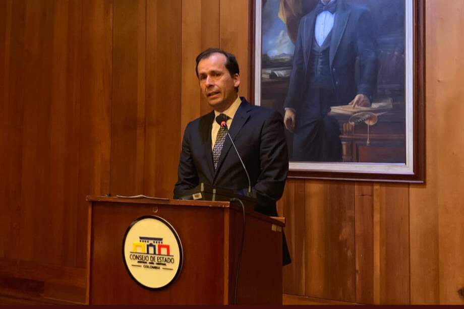 El ahora magistrado Sáchica, en entrevista en el Consejo de Estado. / Cortesía Consejo de Estado