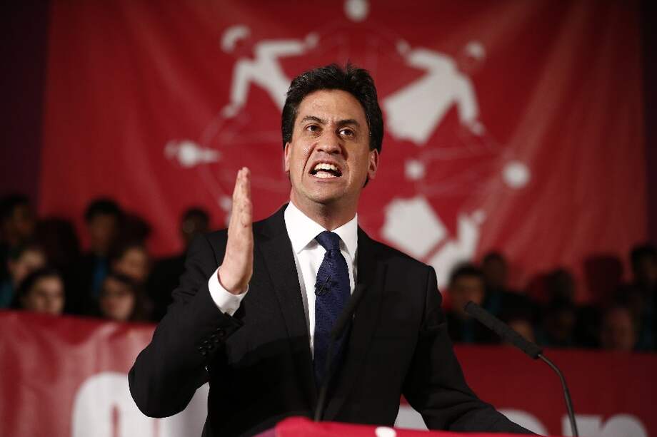 Ed Miliband, líder opositor laborista, ganó mucho favoritismo en los últimos días. /AFP