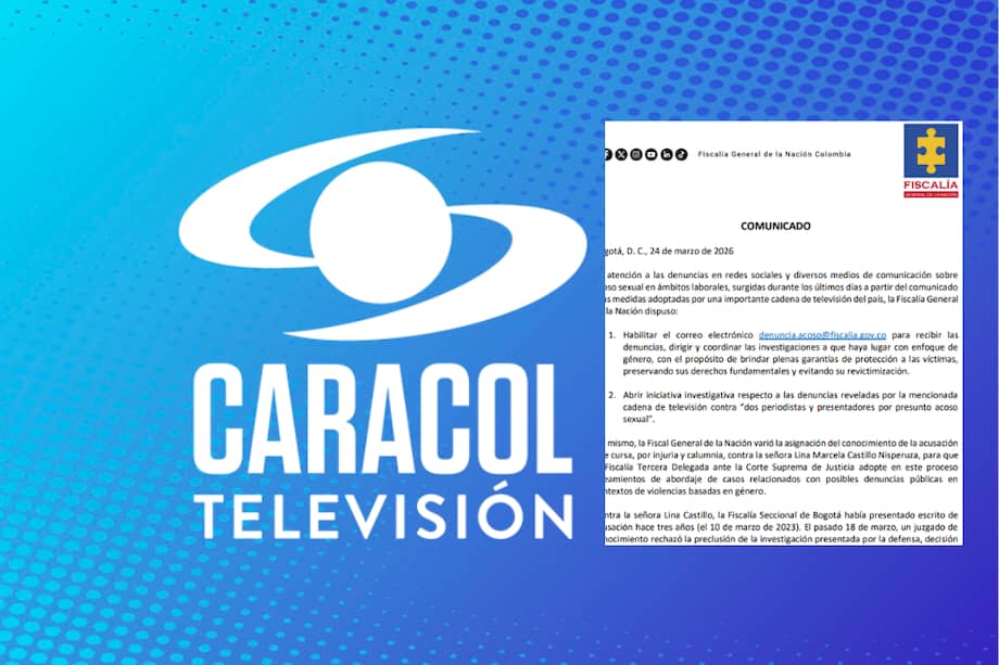 Fiscalía abre investigación por denuncias de presunto acoso sexual a periodistas en Caracol