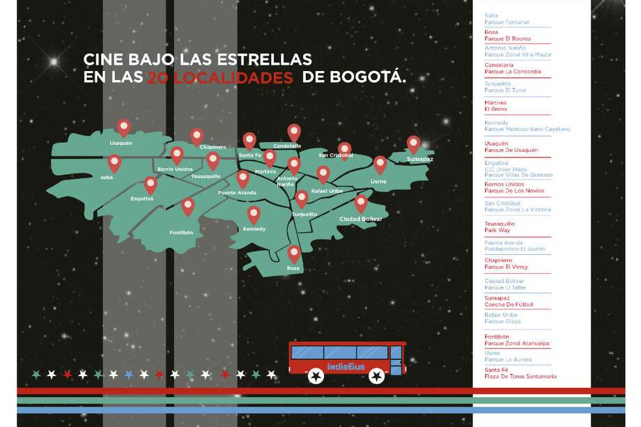 El IndieBus rodará durante 20 días y noches en las que el cine y los talleres harán que la creatividad y la imaginación no tengan límites. / Cortesía IndieBus