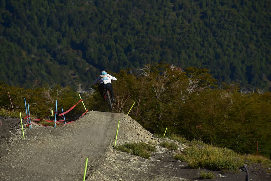 Marcelo Gutiérrez durante el Mundial Máster Downhill de Chile 2026, en el que terminó en el segundo lugar.