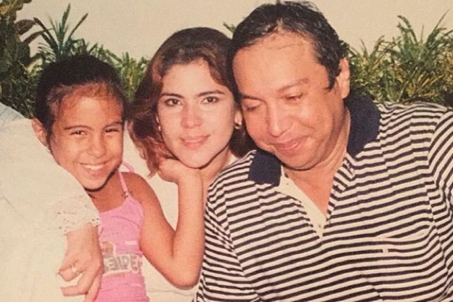 Diomedes Díaz junto a su hija Betsy Liliana.